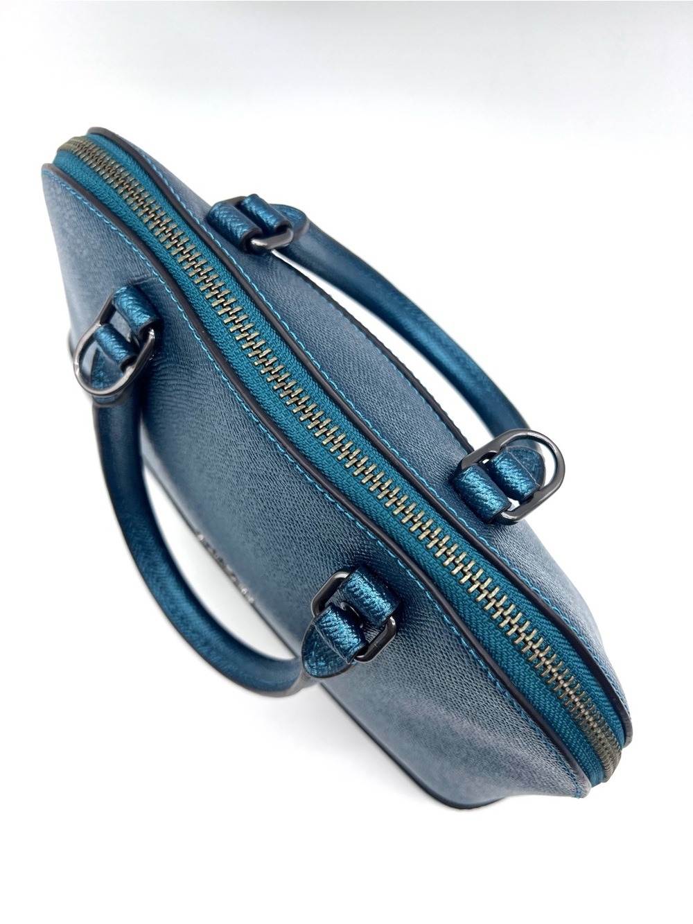Coach Metallic Blue Mini Sierra Satchel Crossbody Bag - Picture 9 of 16